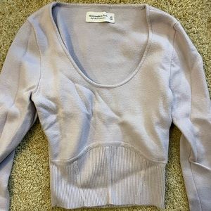 Abercrombie Lilac Sweater Crop Corset